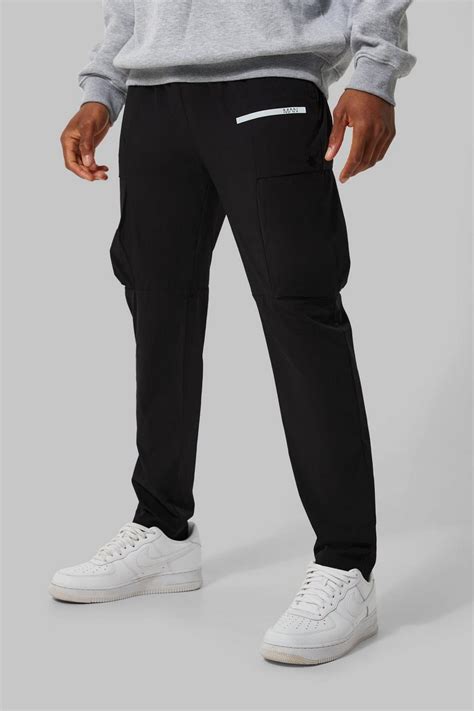 Man Active Perforated Cargo Pants Boohoo Uk