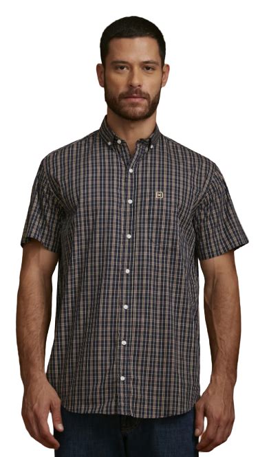 Camisa Masculina Txc Brand Xadrez Marinho C Celeiro Country