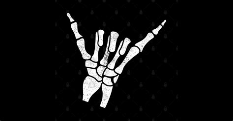 Hang Loose Skeleton Hand Halloween Skeleton Bones Magnet Teepublic