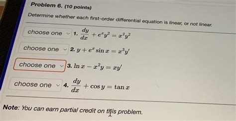 Solved Determine Whether Each First Order Differential Chegg