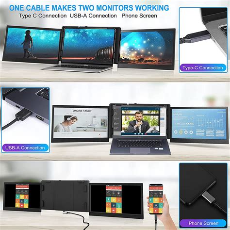 Ofiyaa P Pro Portable Triple Monitor For Laptop Australia Ubuy