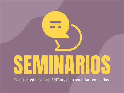 Carteles Para Seminarios De Universidad Editables Gratis