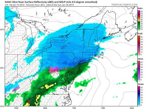 Weather Madness - NAM Shows Snow Into the I-95 Corridor