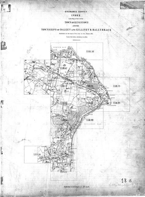 Ordnance Survey Index To The Map Of Part Of The Town Of Kingstown And