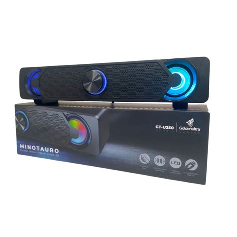 Caixa De Som Soundbar Leds RGB Para PC Notebook TV Goldenultra GT U250