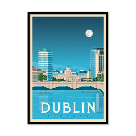 Affiche D Art Ville Dublin Olahoop Travel Posters