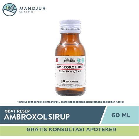 Jual Ambroxol Bernofarm 30 Mg 5 Ml Sirup 60 Ml Shopee Indonesia