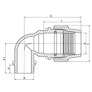 Plasson Silverline Compression 90 Degree Elbow Male 20mm X 3 4 Water