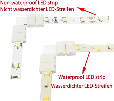 10x LED Streifen Eckverbinder 2 Polig Verbinder Schnellverbinder für