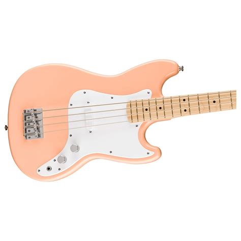 Squier Fsr Sonic Bronco Bass White Pickguard Shell Pink At Gear Music