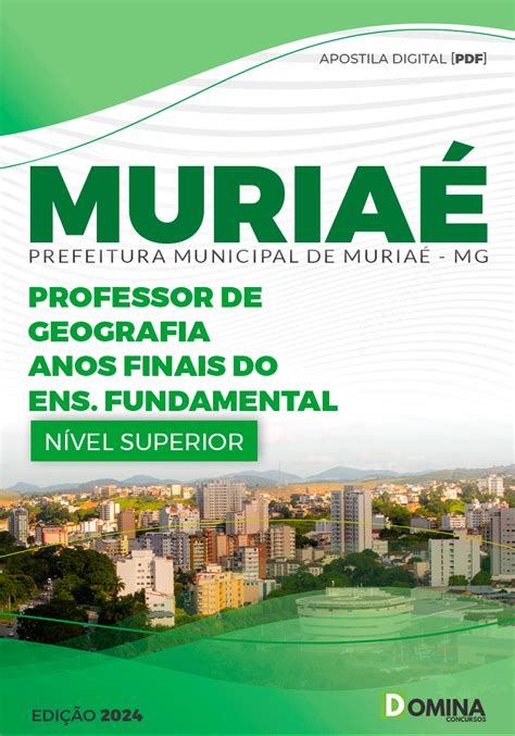 Apostila Pref Muriaé MG 2024 Professor Geografia