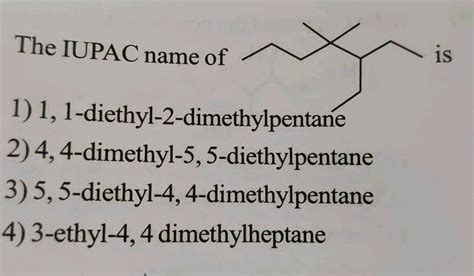 The Iupac Name Of The Compound Shown Above Is