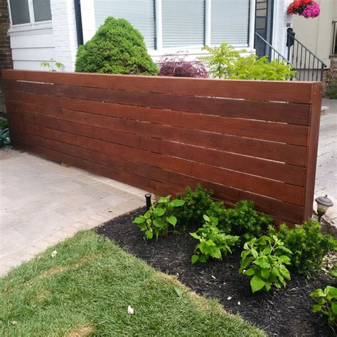 Modern Ipe Hard Wood Privacy Fence Modern Garden Toronto By