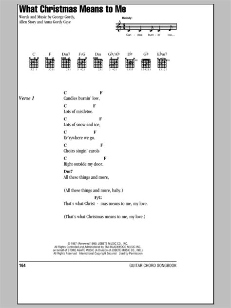 What Christmas Means To Me by George Gordy - Guitar Chords/Lyrics ...