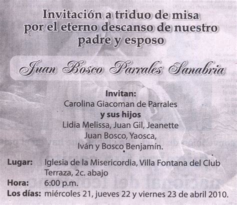 Mensaje Invitacion Misa Aniversario Fallecimiento Bokte Hot Sex Picture