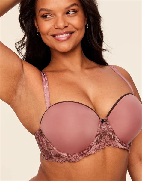 Lugo Dark Brown Plus Strapless Contour Balconette 38DD 44D Adore Me