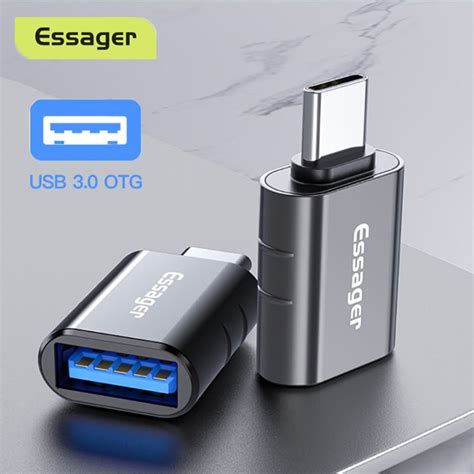 Essager Usb Type C Otg Adapter Usb To Usb C Male Converter For