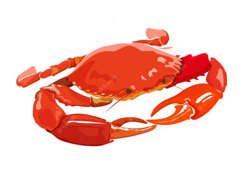 Premium Vector Sea Red Crab Sea Water Animal With Claws