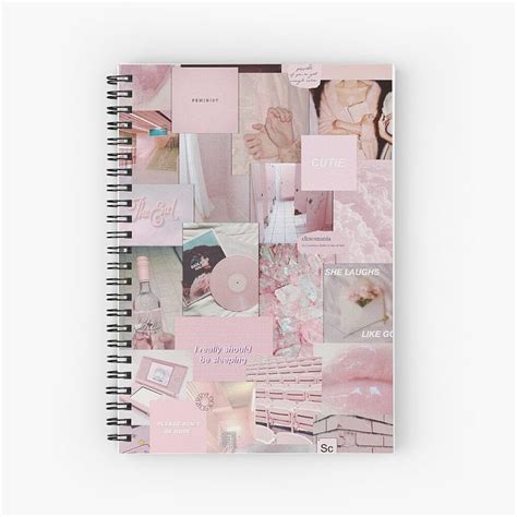 Soft Pink Aesthetic Collage Instagram Mood Board Theme Spiral Notebook Aesthetic Moodboard Hd