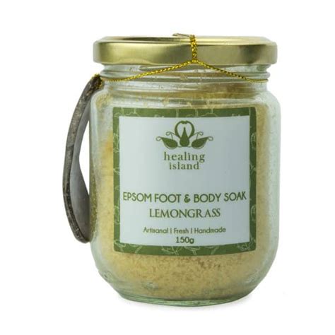 Epsom Foot Body Salt Lemongrass Healing Island