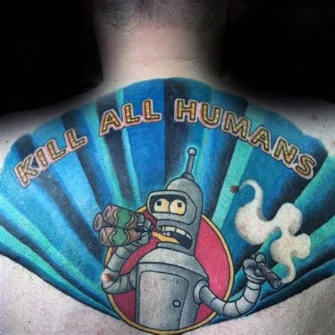 40 Bender Tattoo Designs For Men Futurama Robot Ink Ideas