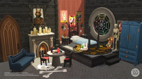 Announcement: Wednesday Goth Bedroom (CC Pack for The Sims 4) | SIXAM ...