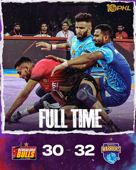 Pro Kabaddi League Highlights Bengaluru Bulls Vs Bengal Warriors