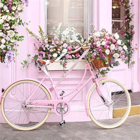 London Photograph London In Bloom Pink Bicycle At Peggy Etsy