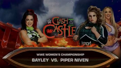 Wwe K Clash At The Castle Wwe Womens Champiionship Bayley Vs Piper