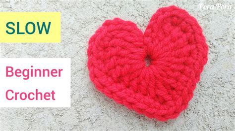 How To Crochet A Heart For Beginners I Step By Step Tutorial Youtube