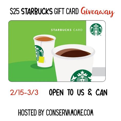 Enter To Win The $25 Starbucks Gift Card Giveaway!