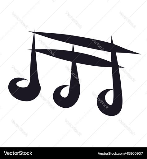 Black musical notes Royalty Free Vector Image - VectorStock