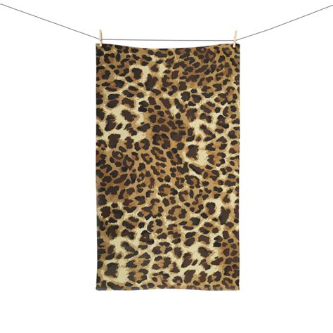 Leopard Print Hand Towel Leopard Print Towel Leopard Print Etsy