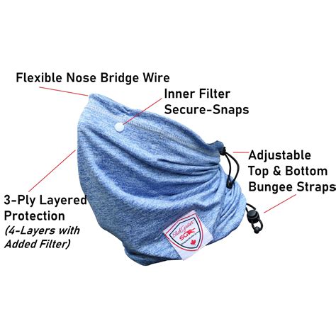 Slick Gaiter® Adjustable Neck Gaiter with Filter Pocket & Cloth Filter