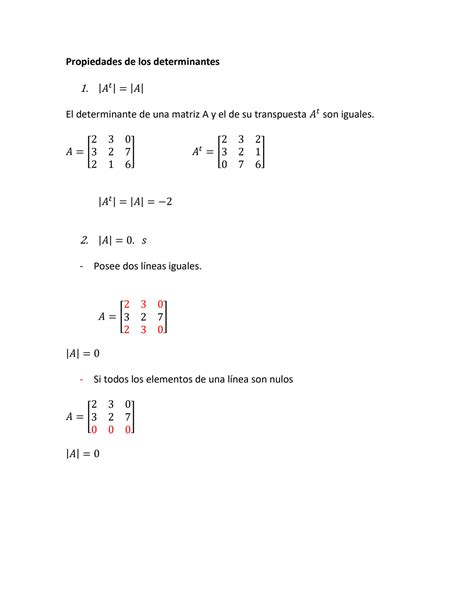 Solution Propiedades De Determinantes Y Matriz Adjunta Studypool