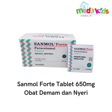 Jual Sanmol Paracetamol Forte Tablet Mg Obat Demam Dan Nyeri