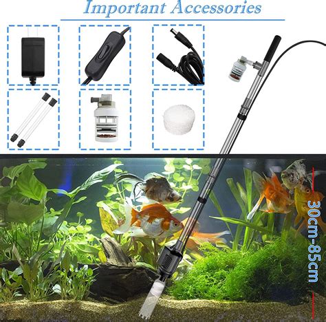 Electric Aquarium Gravel Cleaner Gph Dc V W Automatic Fish