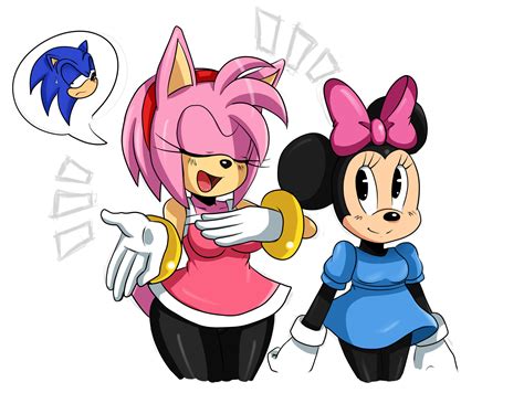 27300 Safe Artist Ss2sonic Amy Rose Sonic Minnie Mouse Disney Sonic The Hedgehog