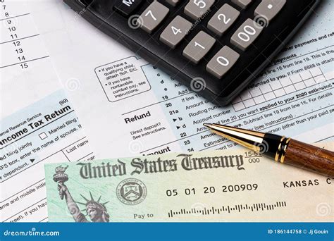 Individual Income Tax Return Form With Treasury Refund Check