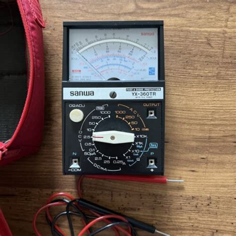 Vintage Early Sanwa Yx 360tr Analog Multimeter Tester Rare With Case And Cables Ebay