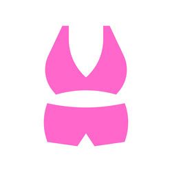 Bikini Or Lingerie Flat Style Icon Royalty Free Vector Image