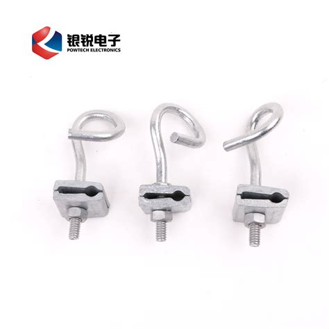 FTTH Solutions FTTH Fittings Galvanized Steel Q Span Clamp With Pig