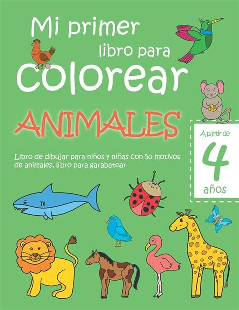 Libro Para Colorear Animales Para Niños Y Niñas Para Niños De A Años