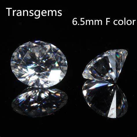 TransGem 6 5mm 1ct Carat F Colorless Round Brilliant Cut Moissanite