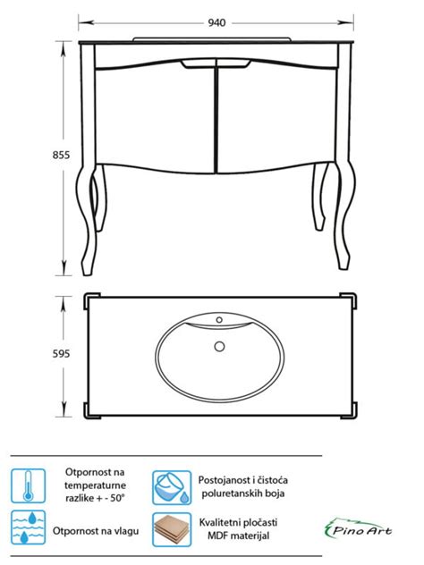 Lavabo Sa Ormari Em Cm Pino Art Rustik Kupatilski Name Taj