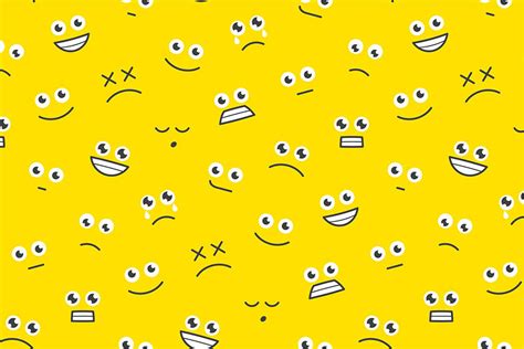 Pattern With Funny Cartoon Faces By Volyk Thehungryjpeg