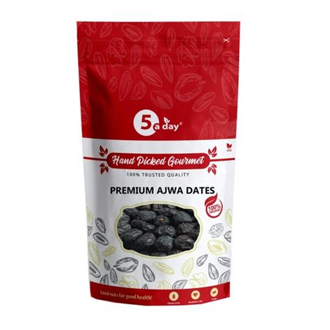 5 A Day Ajwa Dates No Sugar Coating 250 Gms Dry Dates Dry Fruits Ajwa Dates Healthy