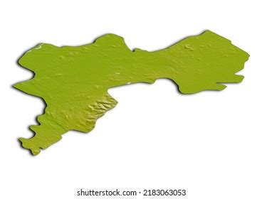 County Offaly Ireland Map Shaded Relief Stock Illustration 2183063053 ...