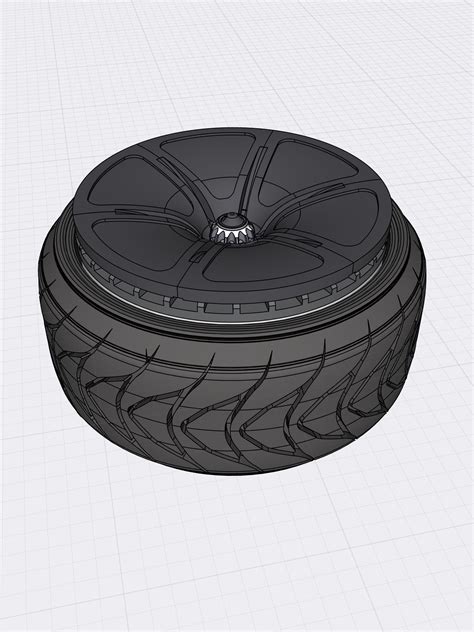 20inch Hex Fans Concave Wheel W Tires 3d Model 3d Printable Cgtrader