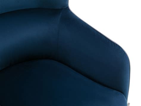 Fauteuil En Velours Bleu Nuit Et Structure Grise Au Style Charme